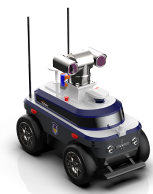 警用巡邏安防機器人 （第1代，集成環(huán)境感知+動態(tài)決策+行為控制和報警裝置+自主感知+自主行走）