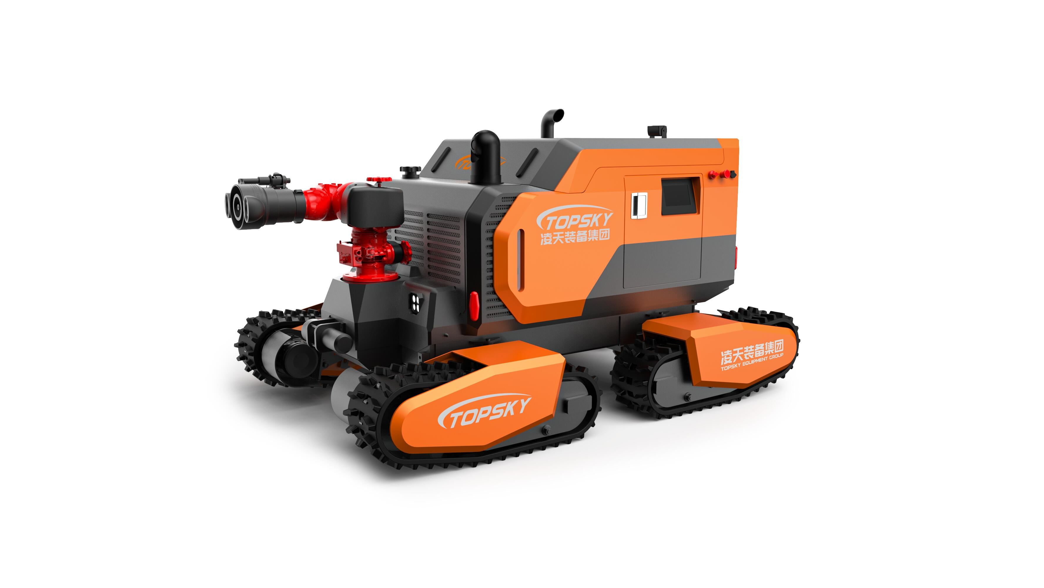 全地形消防滅火機(jī)器人 （第2代，四履帶，油動(dòng)液壓、150進(jìn)口消防水炮）